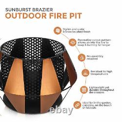 Fire Pit Brazier Mesh Steel Patio Garden Heater Outdoor Table Top BBQ Camping UK