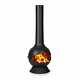 Fireplace Bowl Bbq Garden Outdoor Heating Firepit Patio Poker 47x130cm Steel