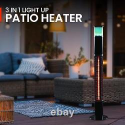 Freestanding Electric Patio Garden Heater 1500W Remote Control Indoor Outdoor