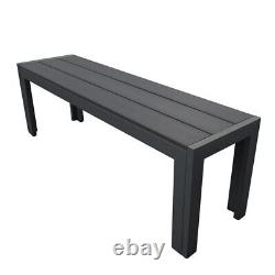 Garden Bench Seat with Metal Frame Outdoor Patio Furniture