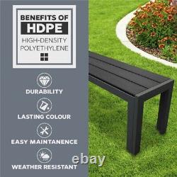 Garden Bench Seat with Metal Frame Outdoor Patio Furniture