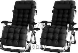 Garden Chairs outdoor Patio Furniture Grey Black Chair Zero Gravity Relaxer