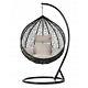 Garden Egg Chair Hanging Swing Cocoon Outdoor Patio White/black/br Rattan Style