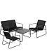 Garden Furniture Set 4 Seater Sofa Chairs Table Outdoor Lounge Set Patio Black
