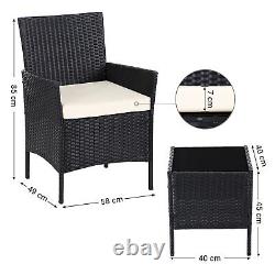 Garden Furniture Sets, Polyrattan Outdoor Patio Furniture Chairs Table GGF001B01