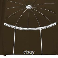Garden Gazebo Round Brown 3.5m Pavilion Outdoor Patio Party Tent Side Panels