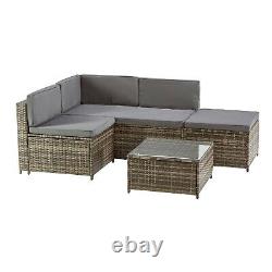 Garden Gear Rattan Daybed Furniture Outdoor Patio Lounger 4pc Sofa & Table Set
