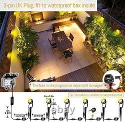 Garden Lights GREEMPIRE 6n1 Outdoor Spotlights Mains Lights 30w LED 2700lm 21m