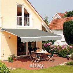 Garden Outdoor Retractable Awning Manual Patio Canopy Sun Shade Shelter Porch
