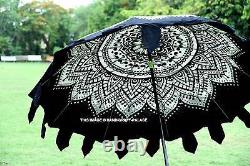 Garden Parasol Handmade Mandala Indian Outdoor Sun Shade Patio Umbrella 80
