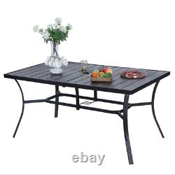 Garden Patio Dining Table Outdoor Bistro Tables Furniture with Metal Frame