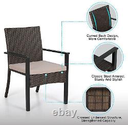 Garden Patio Furniture Outdoor Rattan Effect 2 Piece Set Wicker Chairs withCushion