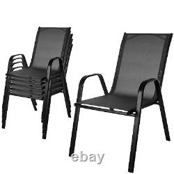 Garden Patio Furniture Outdoor Summer Large 9pc Long Table Chair & Parasol Set
