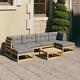 Garden Patio Lounge Set Outdoor Corner Sofa With Cushions Solid Pinewood