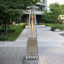 Gas Patio Heater Pyramid Flame 13kW Garden/Commercial Outdoor Freestanding+Cover