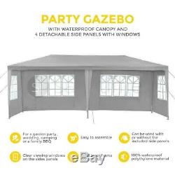 Gazebo Marquee Party Tent With Sides Waterproof Garden Patio Outdoor Canopy 3x6m