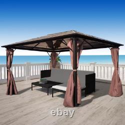 Gazebo Tent Canopy with Curtain Weather resistant Patio Garden Shade Outdoor New