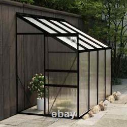 Greenhouse Anthracite Aluminium 5,02 m Green House Patio Garden Outdoor Lean to