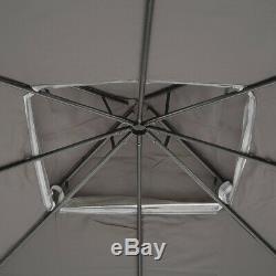 Grey 2.5m Garden Gazebo Polenza Party Tent Patio Shade Outdoor Sun Canopy Nets