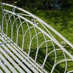 Grey Garden Bench Arbour Seat Outdoor Patio Archway Plant Climbing Trellis