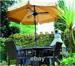 Halogen Garden Parasol Umbrella Heating Outdoor Patio Heater Electric