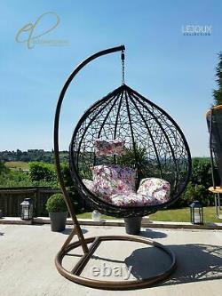 Hanging Rattan Swing Patio Garden Chair Weave Egg With Cushion In Outdoor