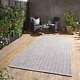 Indoor/outdoor Flatweave Rugs Modern Line Linear Grey Pattern Garden Patio Rug