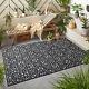 Indoor/outdoor Waterproof Plastic Large Rug Garden Patio Leaf Geometric Pattern