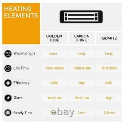 Infrared Heater Patio Electric Ceiling Hanging Garden Outdoor Indoor Safe 1500W