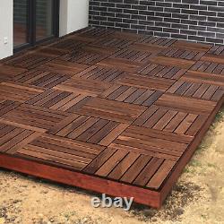 Interlocking Wooden Click Deck Decking Tiles Outdoor Balcony Wood Patio Garden