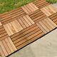 Interlocking Wooden Decking Tiles 30x30cm Outdoor Patio Garden Floor Terrace