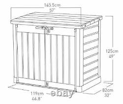 Keter Extra Large Outdoor Garden Patio Tool Storage Box Utility Cabinet Cupboard
