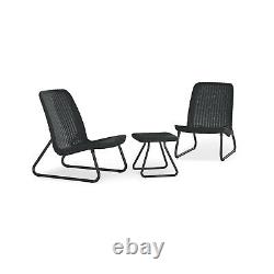 Keter Garden Furniture Set Chairs Coffee Table Patio Balcony Outdoor Modern HQ