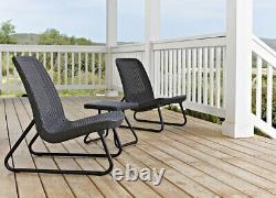 Keter Garden Furniture Set Chairs Coffee Table Patio Balcony Outdoor Modern HQ
