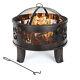 Large Firepit Bbq Outdoor Garden Patio Heater Stove Fire Pit Brazier Cover Grill