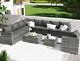 Large Rattan Garden Furniture Sets Outdoor Patio Corner Sofa Sets Dining Sets