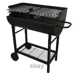 Large Rectangular Bbq Barbecue Steel Charcoal Grill Outdoor Patio Garden Party