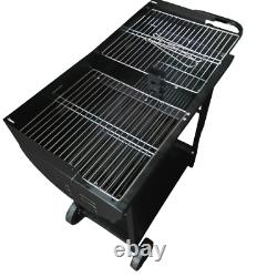 Large Rectangular Bbq Barbecue Steel Charcoal Grill Outdoor Patio Garden Party