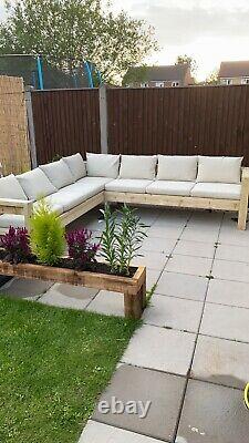 Large Wooden Outdoor Sofa Garden/ Patio, Bespoke Sizes