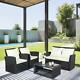 Mix Black Rattan Garden Furniture Lounge Set Outdoor Sofa Chair Corner Patio Uk