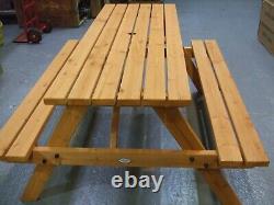 NEW HAND MADE 6FT 8 seat PATIO GARDEN PUB PICNIC BENCH TABLE SEAT HEAVY DUTY