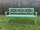 New Garden Bench Twin Cross 3 Seater Wooden Outdoor Patio Park Seating Furniture