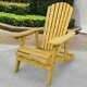 Outdoor Adirondack Garden Patio Chair Armchair With Adjustable Curved Back Rest