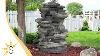 Outdoor Electric Stacked Shale Patio Garden Water Fountain With Led Lights Dw 96023
