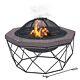 Outdoor Fire Pit Firepit Brazier Garden Table Stove Patio Heater Mesh Poker Uk