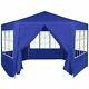Outdoor Garden Gazebo Waterproof Tent Marquee Canopy Patio Party 6 Walls Blue