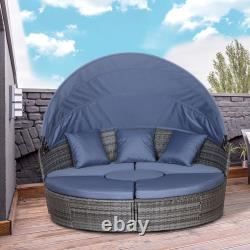 Outdoor Garden Patio Furniture, High quality Stainless Set Wicker Round Sofa