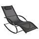Outdoor Garden Rocking Chair Sun Lounger Grey Seat Recliner Patio Orbital Rocker