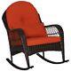 Outdoor Patio Rattan Chair Wicker Sturdy Rocking Armchair Garden Furniture Set