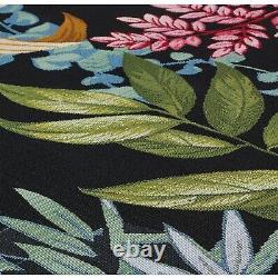 Outdoor Rug Plastic Black Multicoloured Flat Weave Floral Large XL Small Patio